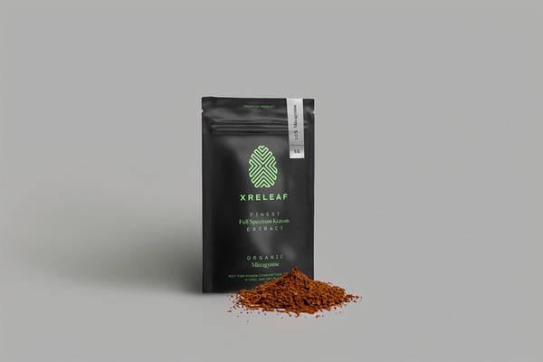 XRELEAF Full‑Spectrum Kratom Extract Powder packaging
