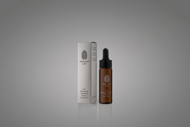 Lahvička XRELEAF Liquid Mitragynine-Enhanced s kapátkem